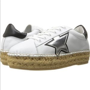 Steven by Steve Madden Phase Espadrille Platform Sneaker White/Black Size 8.5